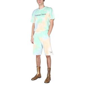 MSGM Tie-Dye Logo T-Shirt and Shorts Set Men MULTICOLOUR T-Shirts
